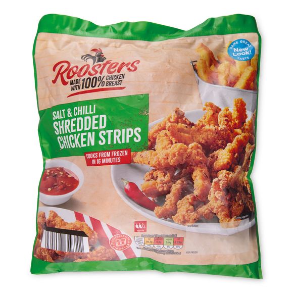 Salt & Chilli Shredded Chicken Strips 380g Roosters